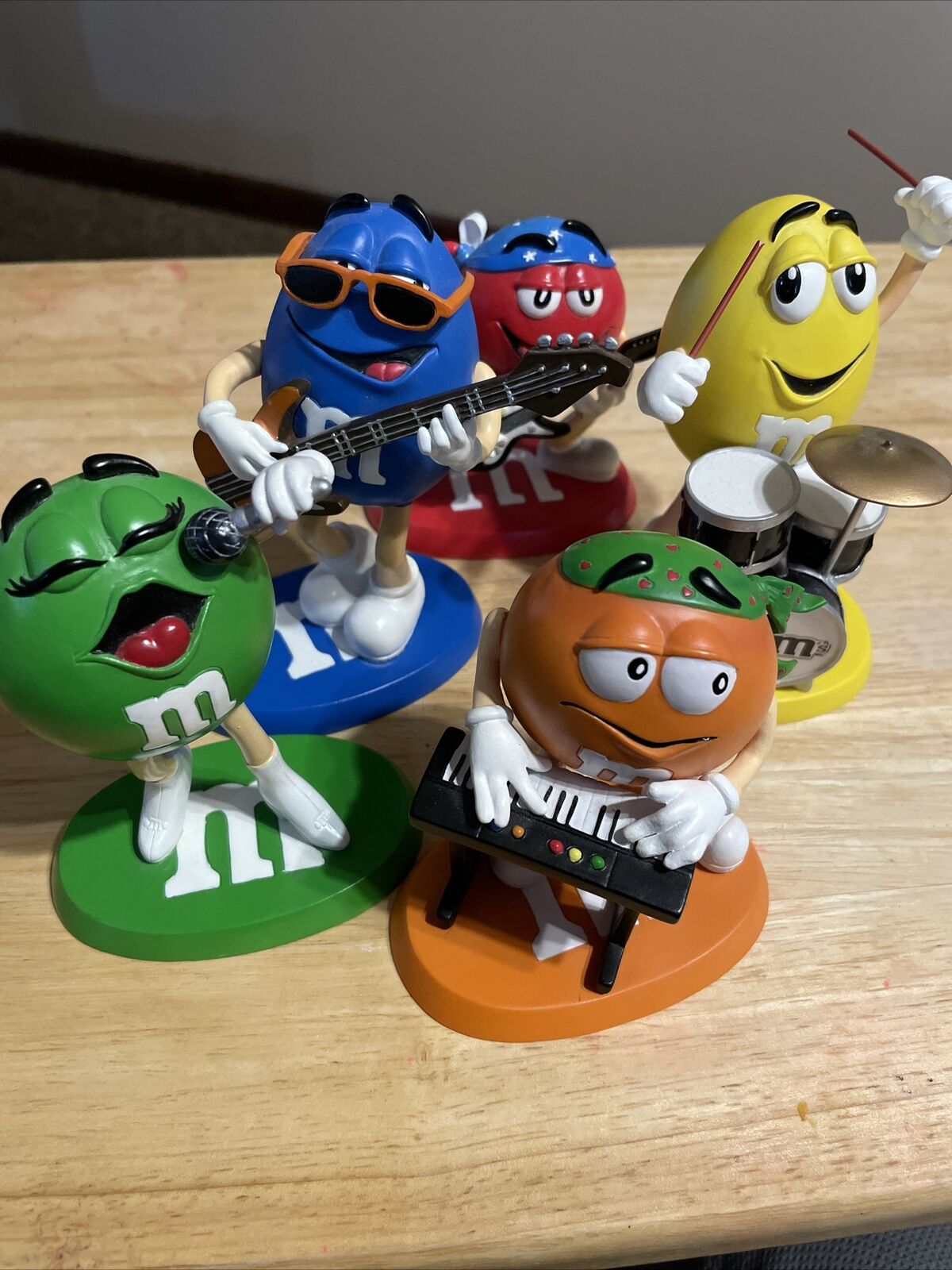 M & M’s Rock out The hamilton collection lot of (5) drums, bass, guitar, piano, 