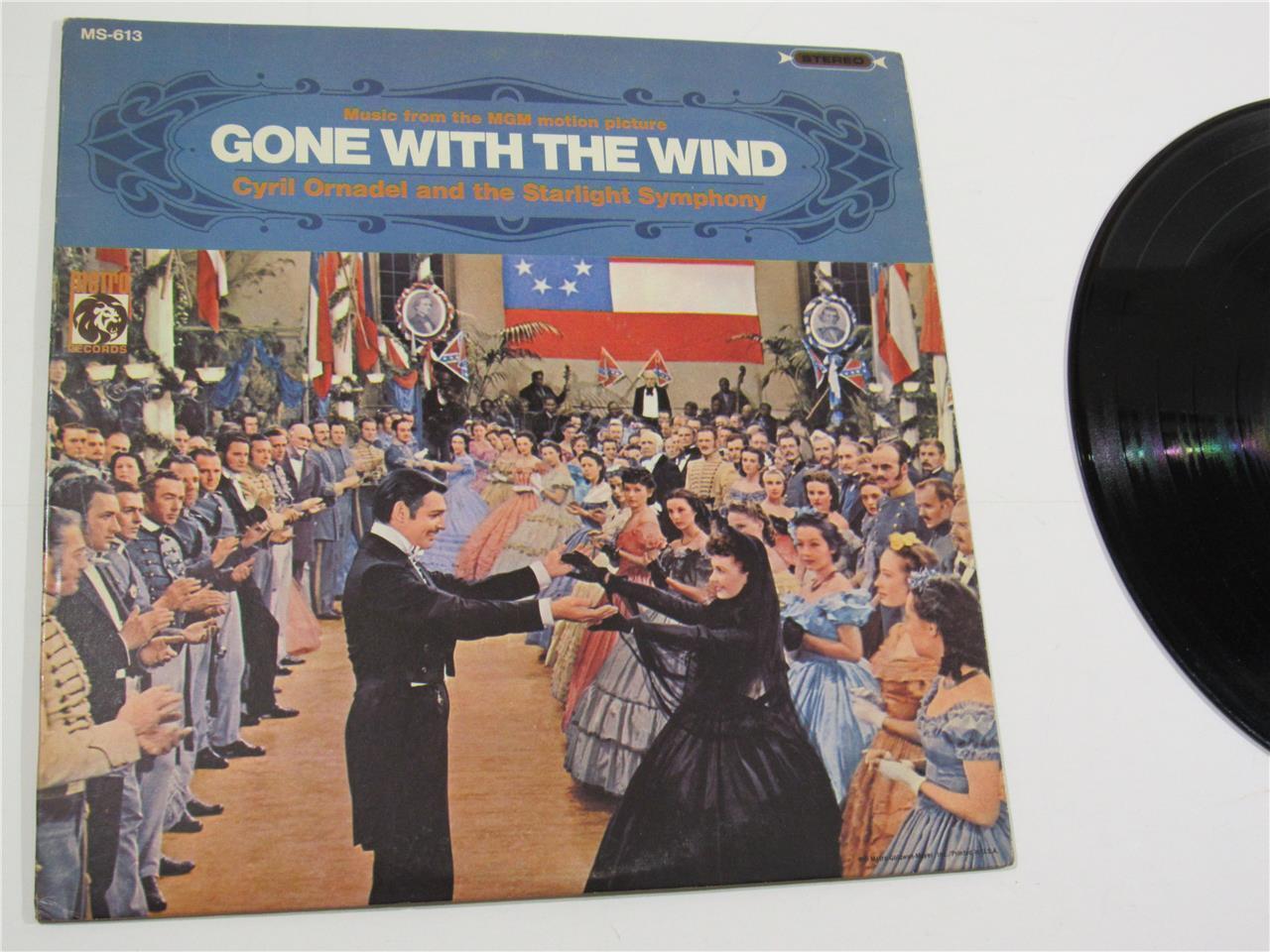 MUSIC RECORD ALBUM ~ GONE WITH WIND CIVIL WAR MOVIE SOUNDTRACK ~VINTAGE VINYL LP
