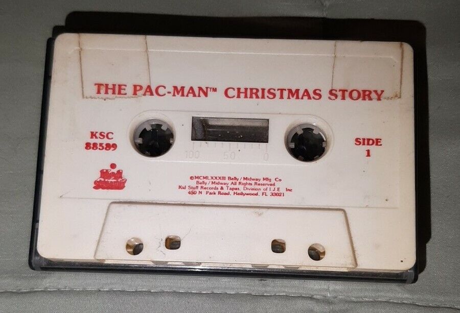 The Pac-Man Christmas Story 1983 cassette tape Bally Midway Kid Stuff KSC 88589