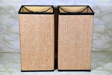 Lampshades Basket Weave Woven Tall Rectangular Vintage $ picture