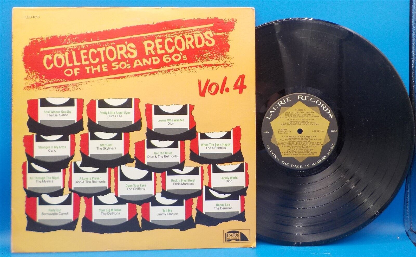 Dion, Del Satins, Curtis Lee, LP Collector's Records Of The 50s & 60s VOL 4 BX3