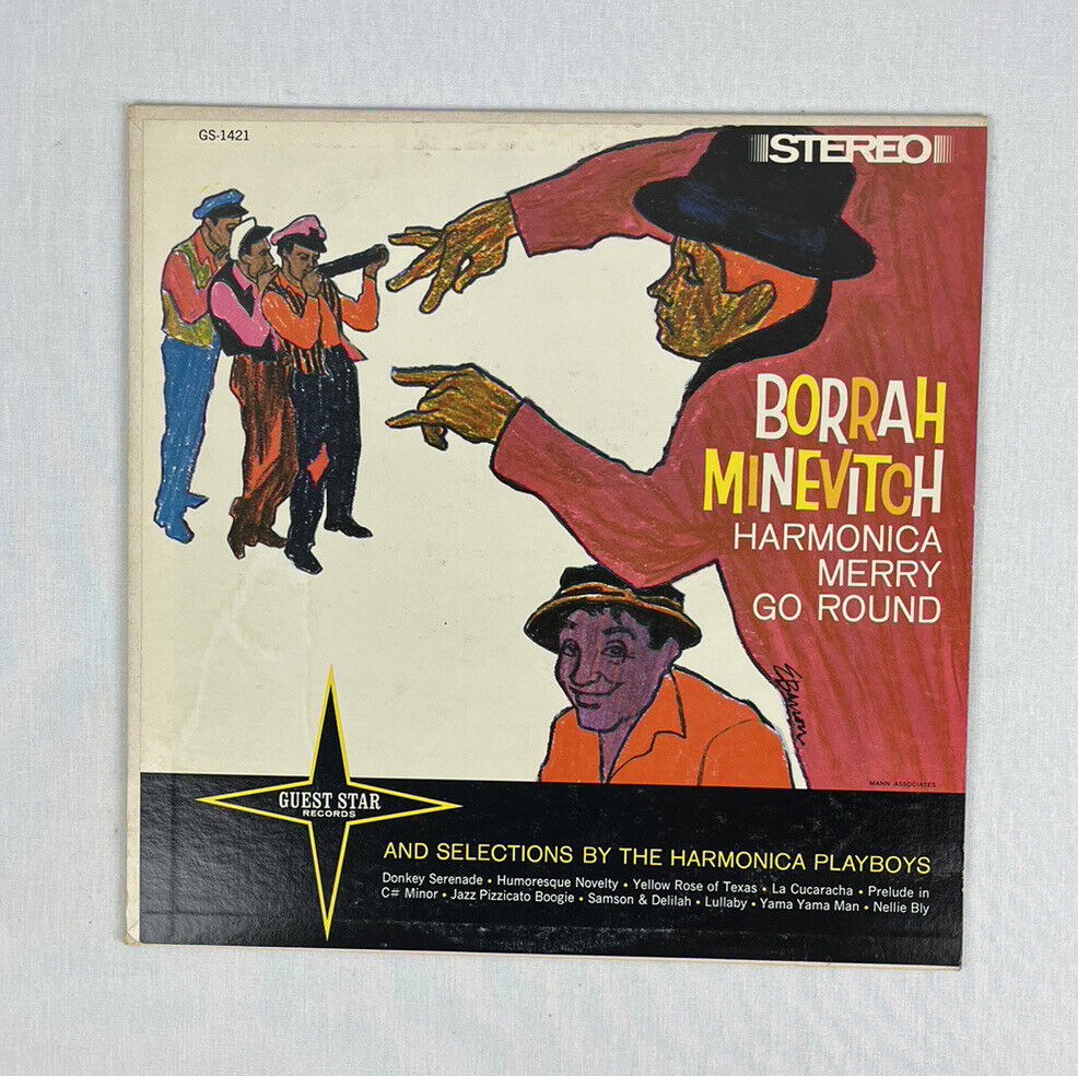 Borrah Minevitch Harmonica Merry Go Round LP Vinyl Record Guest Star Records