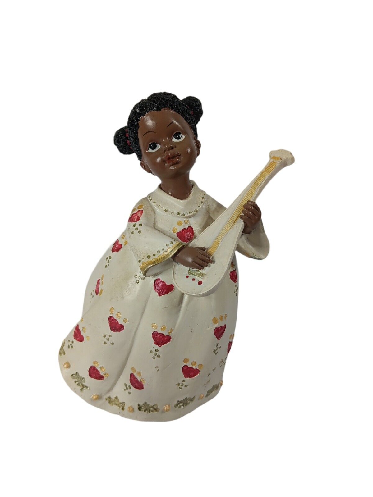 Vintage African American Girl Heart Dress with Banjo 8\