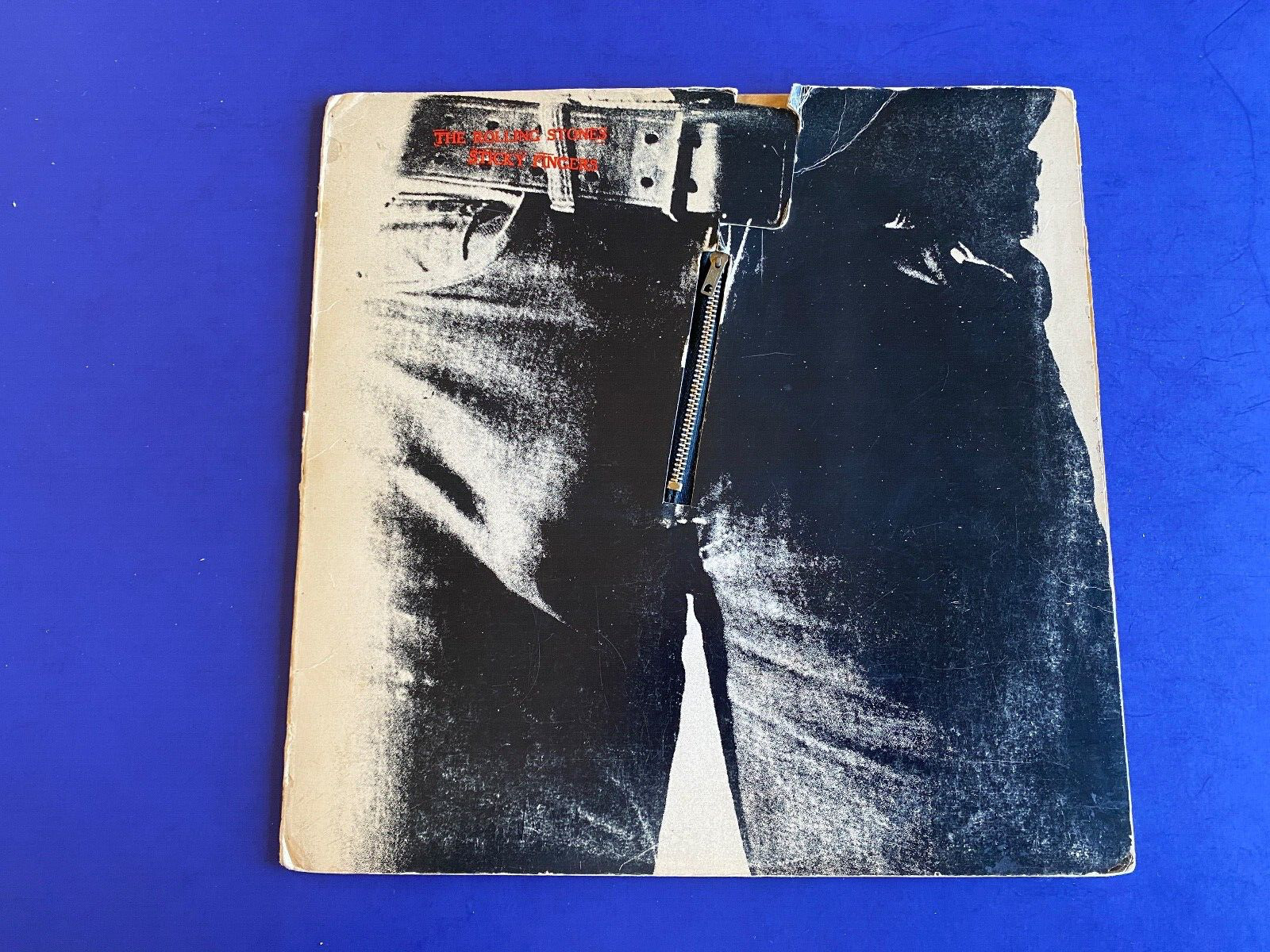 ROLLING STONES Sticky Fingers ZIPPER COC 59100 Warhol 1977 tested VG/VG