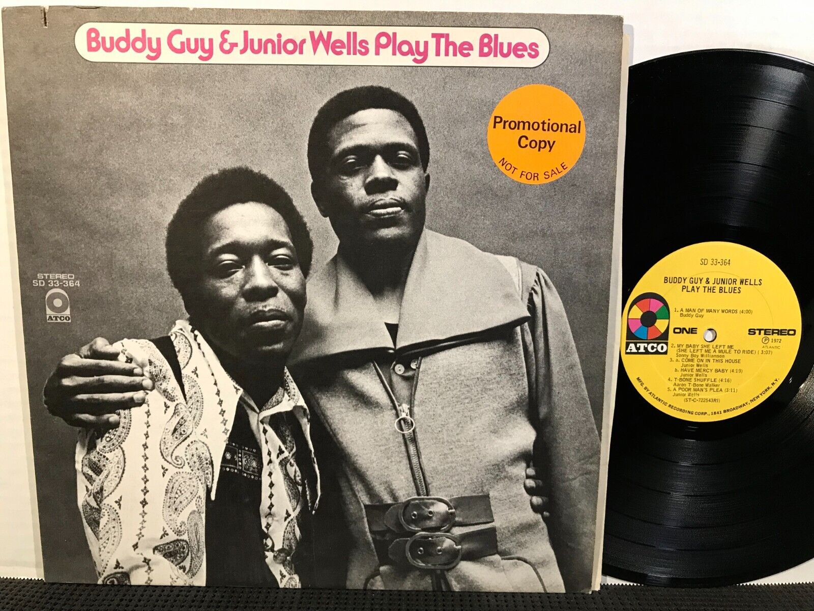 BUDDY GUY & JUNIOR WELLS Play The Blues LP ATCO SD 33-364 STEREO DJ PROMO 1972