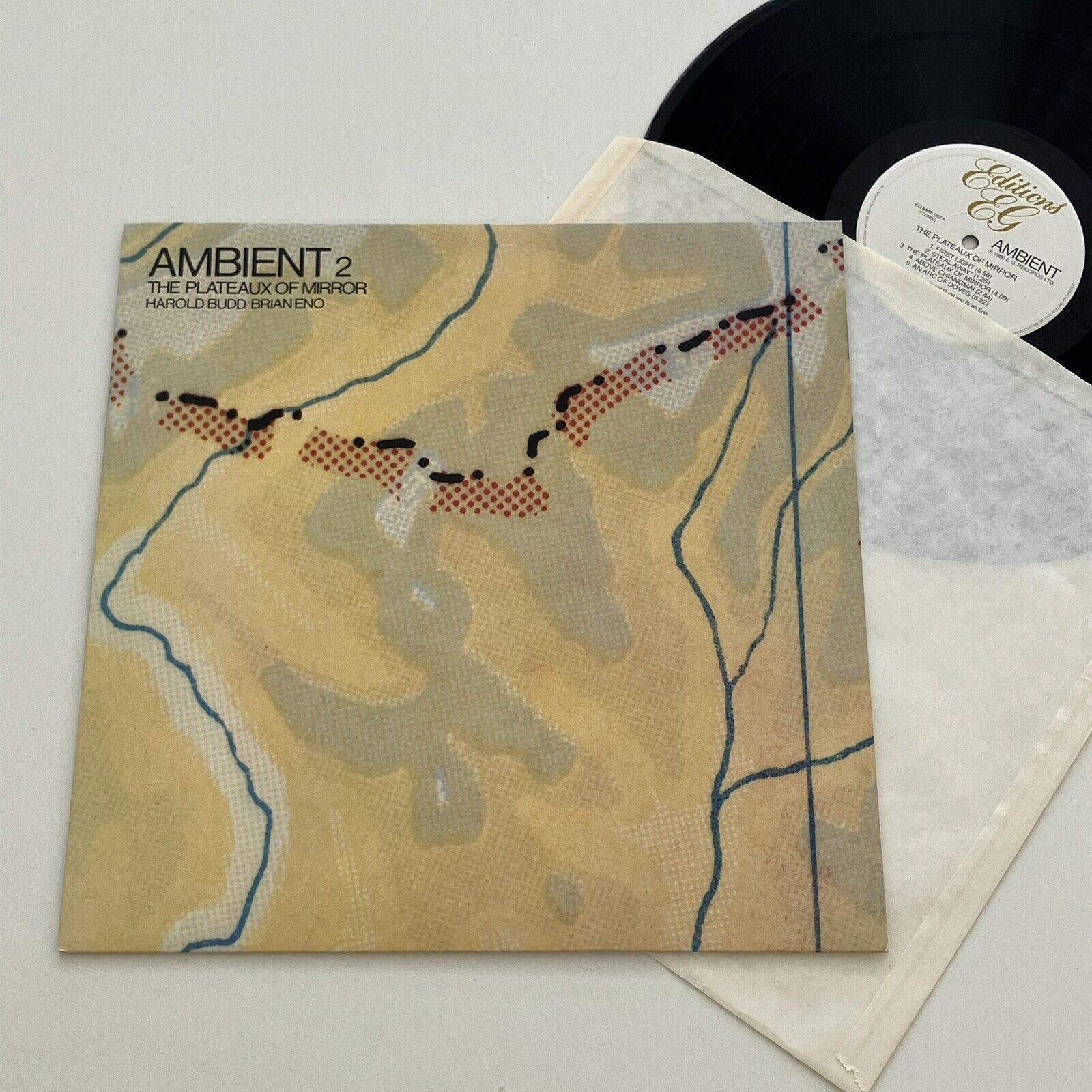 Ambient 2 Harold Budd LP Original EG UK Press ONE SIDE LABEL Scarce NEAR MINT