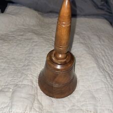 Vintage Handcrafted Wooden Bell Music Box That Plays Edelweiss. picture