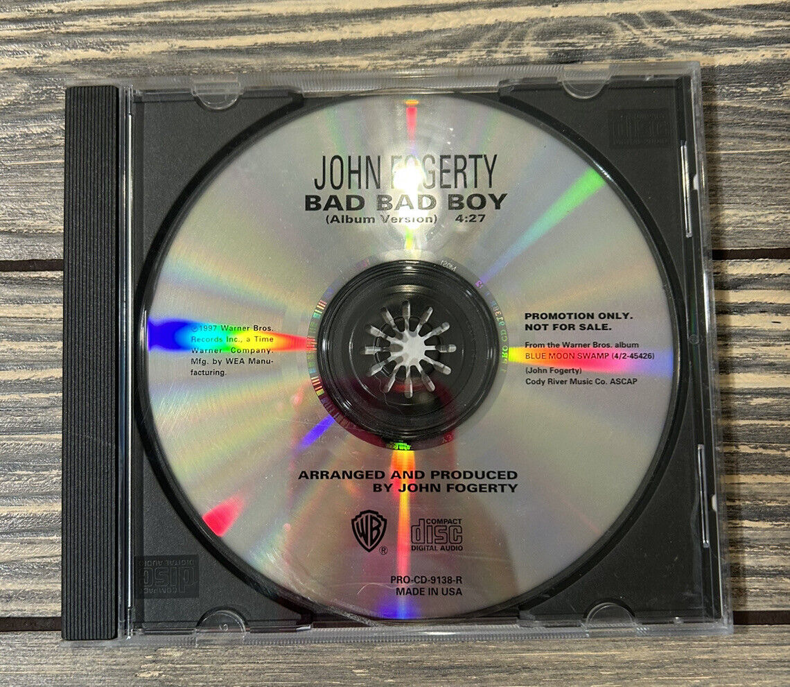 Vintage 1997 John Fogerty Bad Bad Boy CD Promo Warner Bros