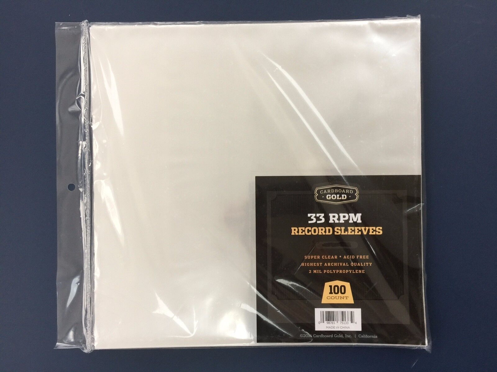 100 Clear Poly Plastic LP Outer Sleeves 2 Mil 12