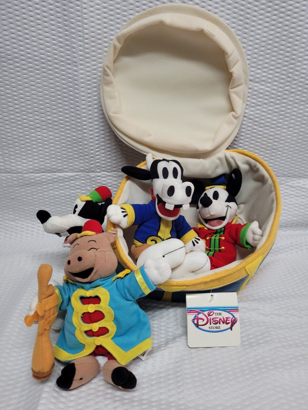 The Disney Store The  Band Concert Set Silly Symphonies 1935 Plush TAGS Drum NWT