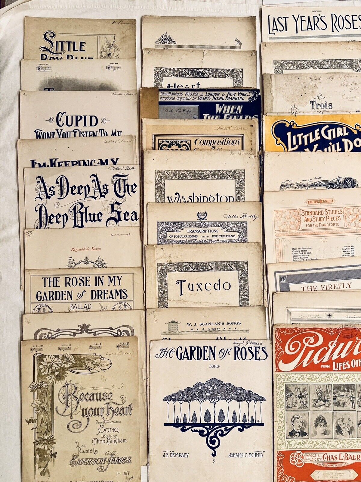Early 1900s - 1950s Vintage Sheet Music | Ephemera Various Condition [Lot Of 27]