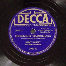 JIMMY DORSEY  MOONLIGHT MASQUERADE/WASN'T IT YOU?  DECCA RECORDS  78 RPM 181-49 picture