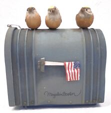 Vintage Hallmark Marjolein Bastin Mailbox Music Box 3 Birds on U.S. Mail Box picture
