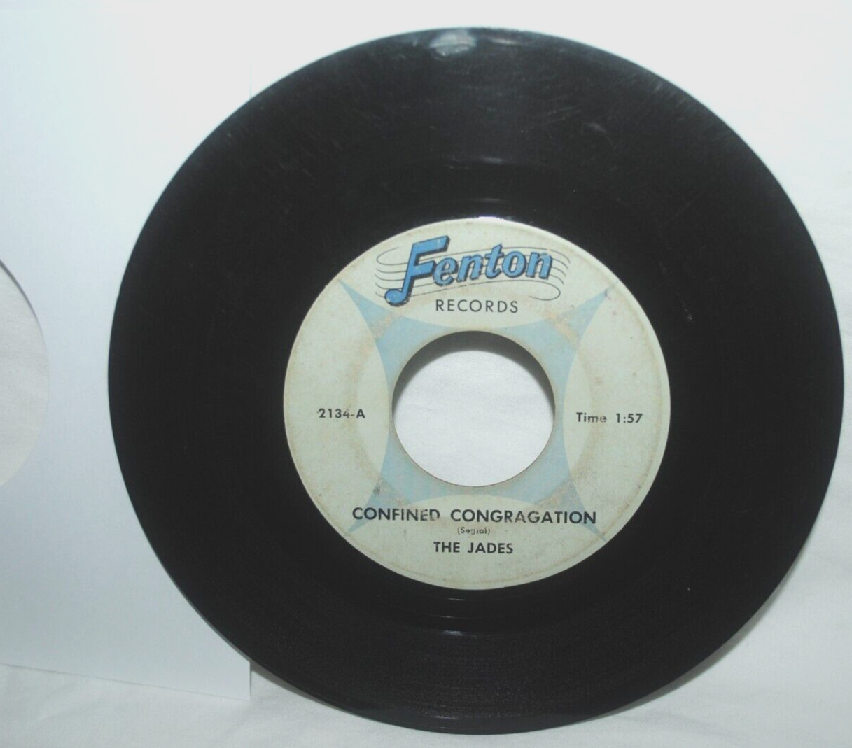 The Jades, CONFINED CONGRAGATION, 45 rpm record, Fenton 2134, RARE 45, READ NOTE