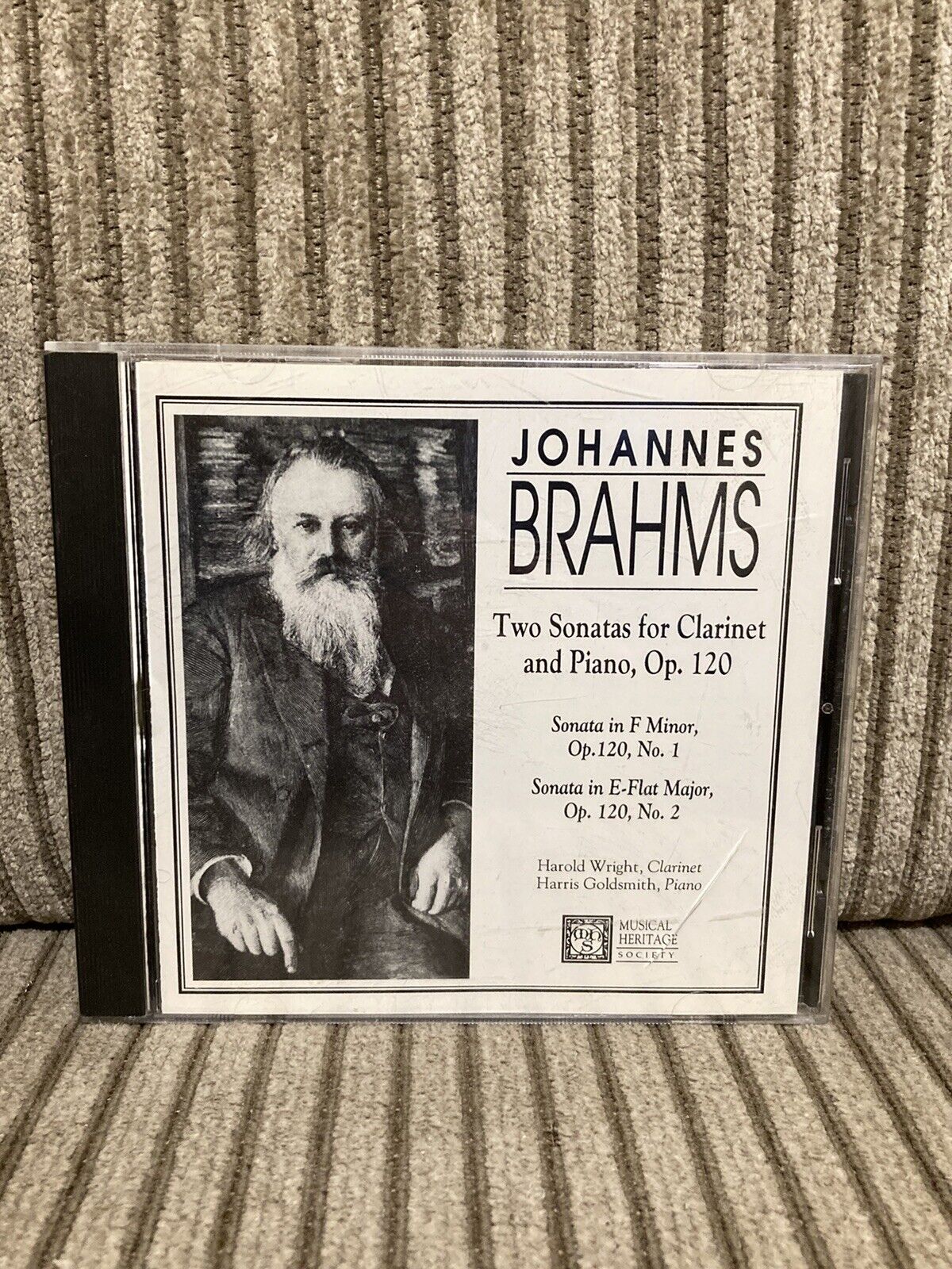 Johannes Brahms Two Sonatas For Clarinet & Piano Op. 120 Musical Heritage Rare 