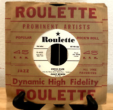 VINTAGE 1957 ROULETTE PROMO JIMMY BOWEN CROSS OVER / IT'S SHAMEFUL 45 RPM RECORD picture