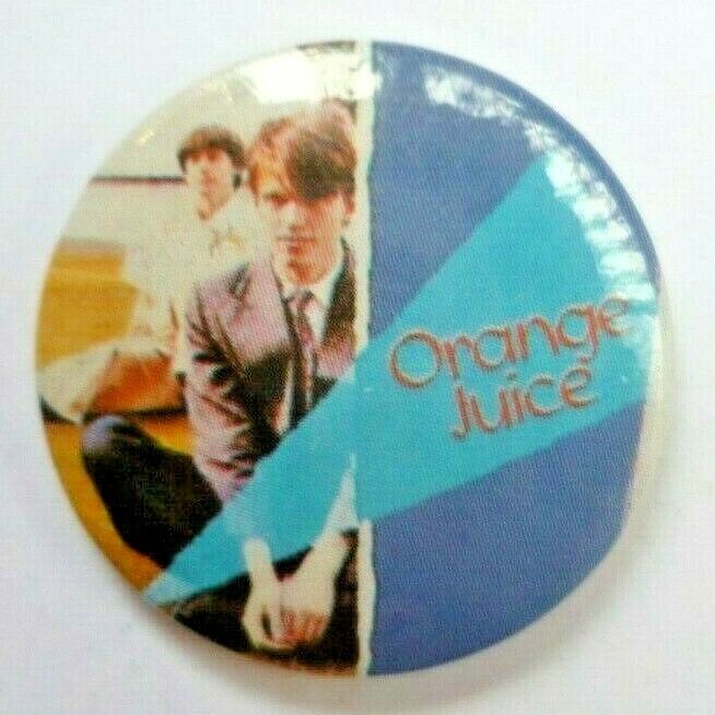 Orange Juice 1970/80s Original Vintage Pin Badge Scottish Post Punk Band