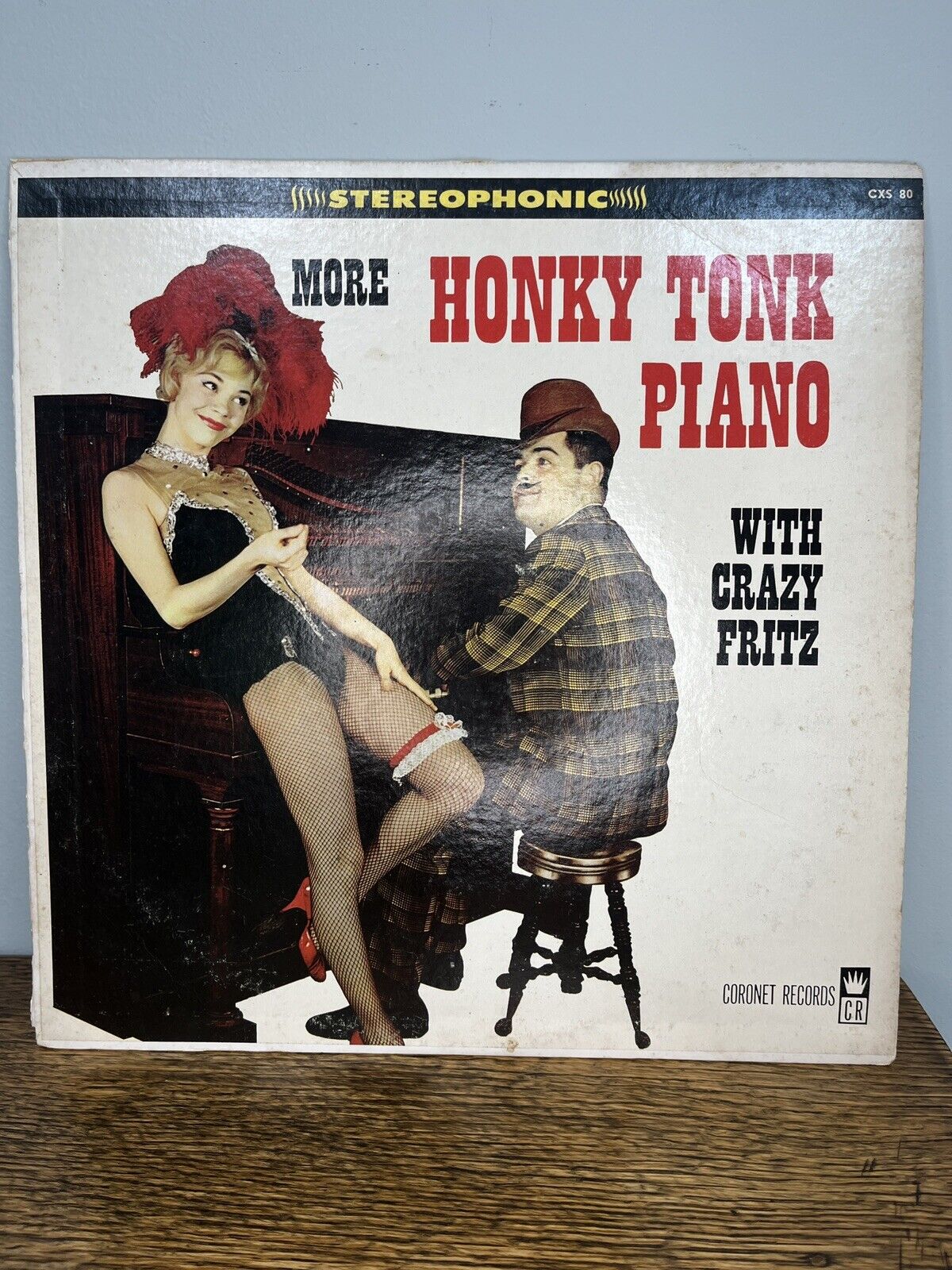 More Honky Tonk Piano With Crazy Fritz Record Vintage Vinyl LP