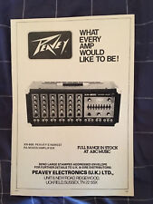 PEAVEY XR-600 AMP - ORIGINAL 1978 1 PAGE PICTURE A4 ADVERT - CLIPPING/CUTTING picture