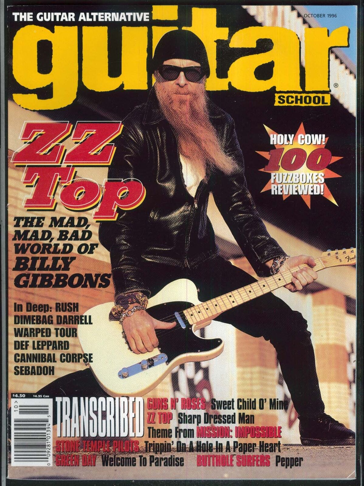 GUITAR SCHOOL ZZ Top Billy Gibbons Dimebag Darrel Warped Tour 10 1996