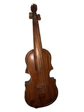 Vintage Carved Small Wooden Violin Fiddle  Figure Figurine 10.5” X 3.75” Music picture