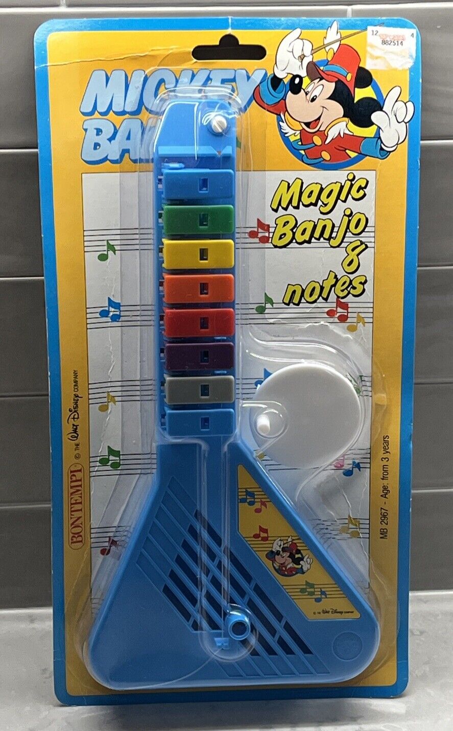 Mickey Band Magic Banjo & Notes Bontempi Made in Italy NEW Walt Disney Company