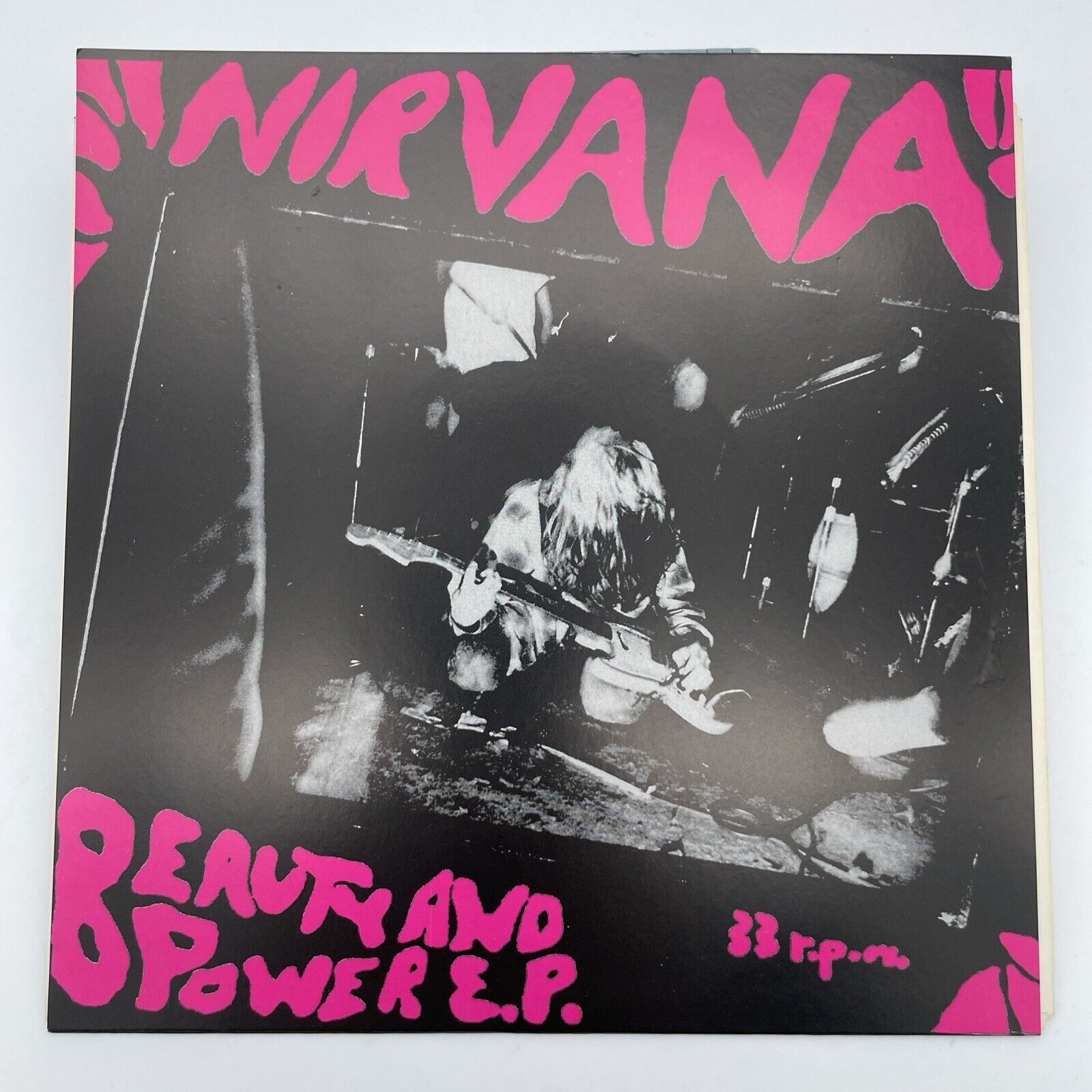Nirvana Beauty and Power EP 1991 Pink with White label vinyl Very Good Condition