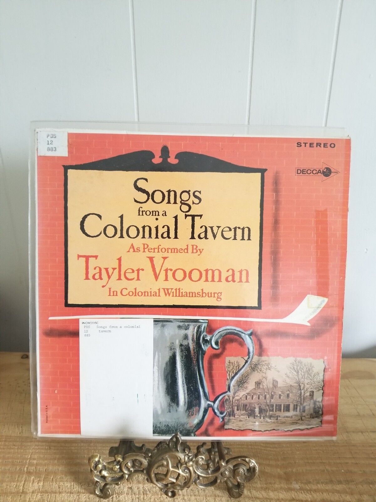 SONGS FROM COLONIAL TAVERN-TAYLER VROOMAN.VTG ExLib VG LP*R26