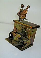 Vintage Copper Tin Music Box Seated Piano Player Berkeley Designs 