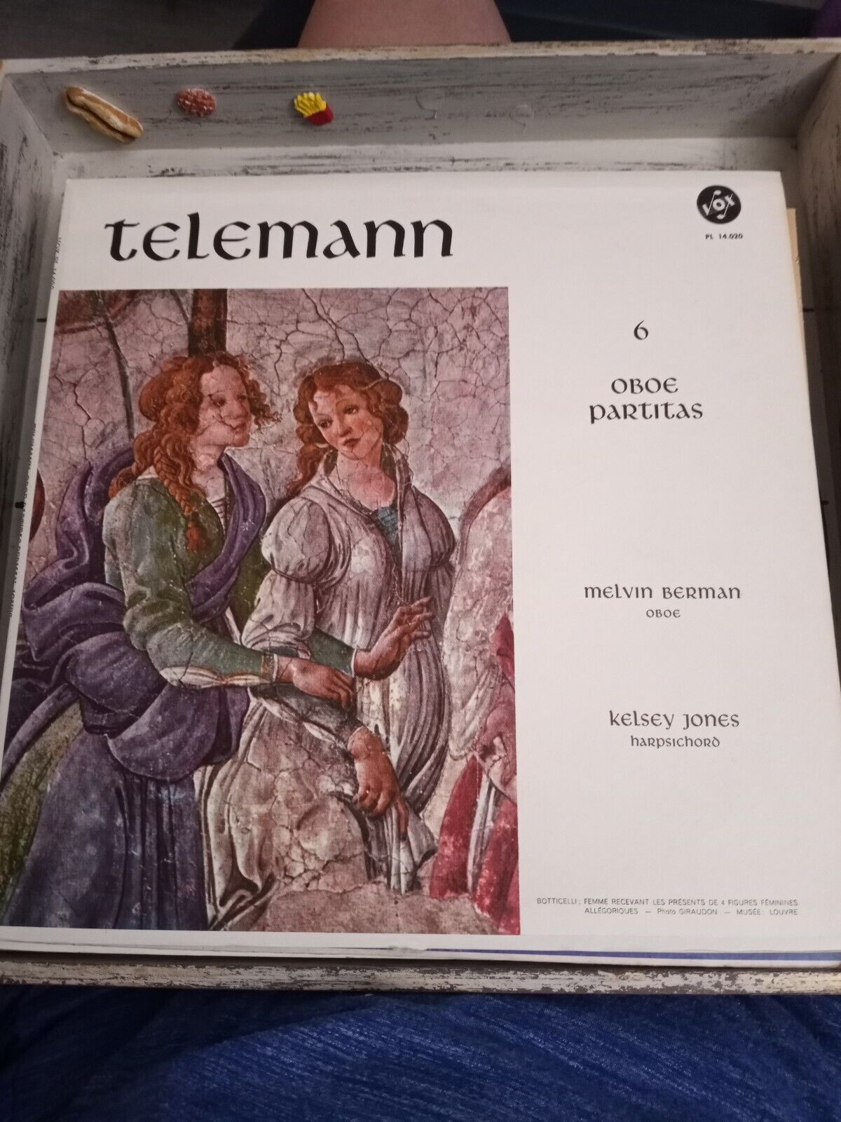 VTG Telemann Six Oboe Partitas - Melvin Berman - Vox PL 14.020 Vinyl Record VG