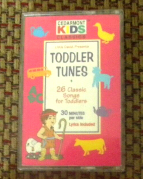 Vintage Rare Cedarmont Kids Toddler Tunes Red Cassette Tape 1994 HTF Tested