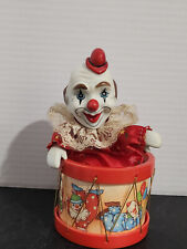 Rare Find: Vintage Animated Circus Clown in Wind Up Music Box Drum 