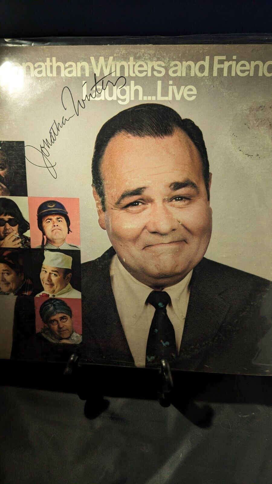 Jonathan Winters and Friends Laugh…Live   lp Sign Certificate of Authenticity 