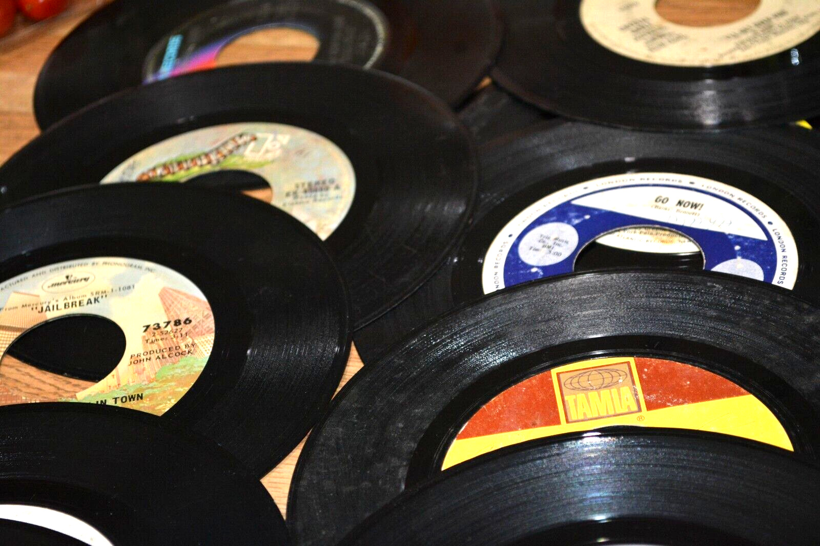 VINTAGE 45 RPM, RECORDS-MIXED LOT of 23 Mostly 60\'s and 70\'s Crafting or Play