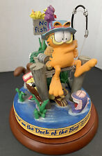 Vintage GARFIELD Danbury Mint “Sittin On The Dock Of The Bay” Music Box Statue  picture