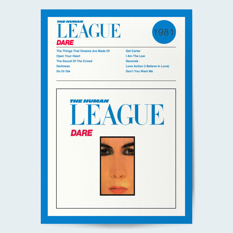 The Human League Dare Fine Art Album Poster