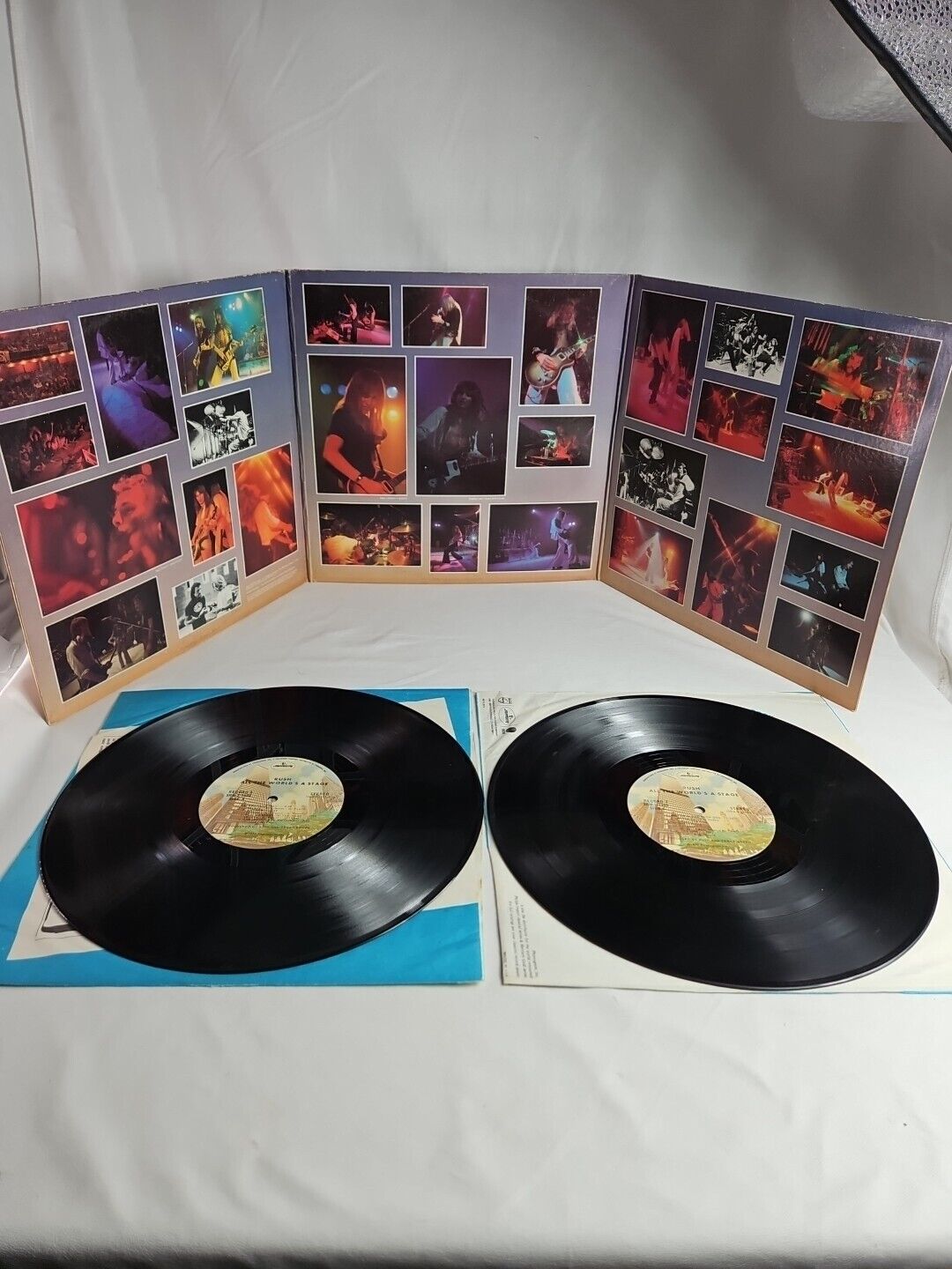 RUSH • All the World\'s A Stage • 2-LP Original Press MERCURY vinyl record LP EX