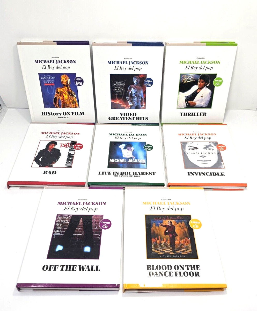 Michael Jackson Book and CD Bookcase Limited Edition Lot of 8 NEW & SEALED CDs