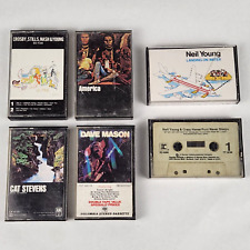 Neil Young Dave Mason Cat Stevens America Cassette Tape Lot of 6 So Far picture