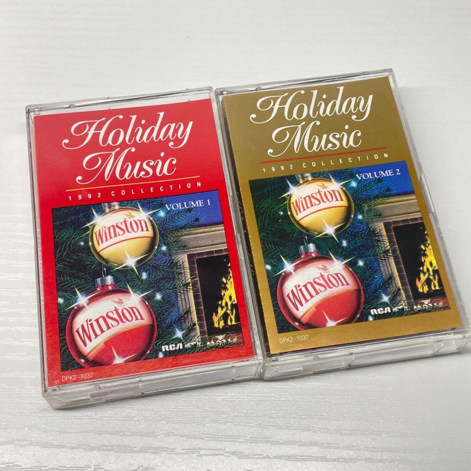 Untested Vintage 1992 Set of 2 Winston Holiday Music Collections Cassette Tapes
