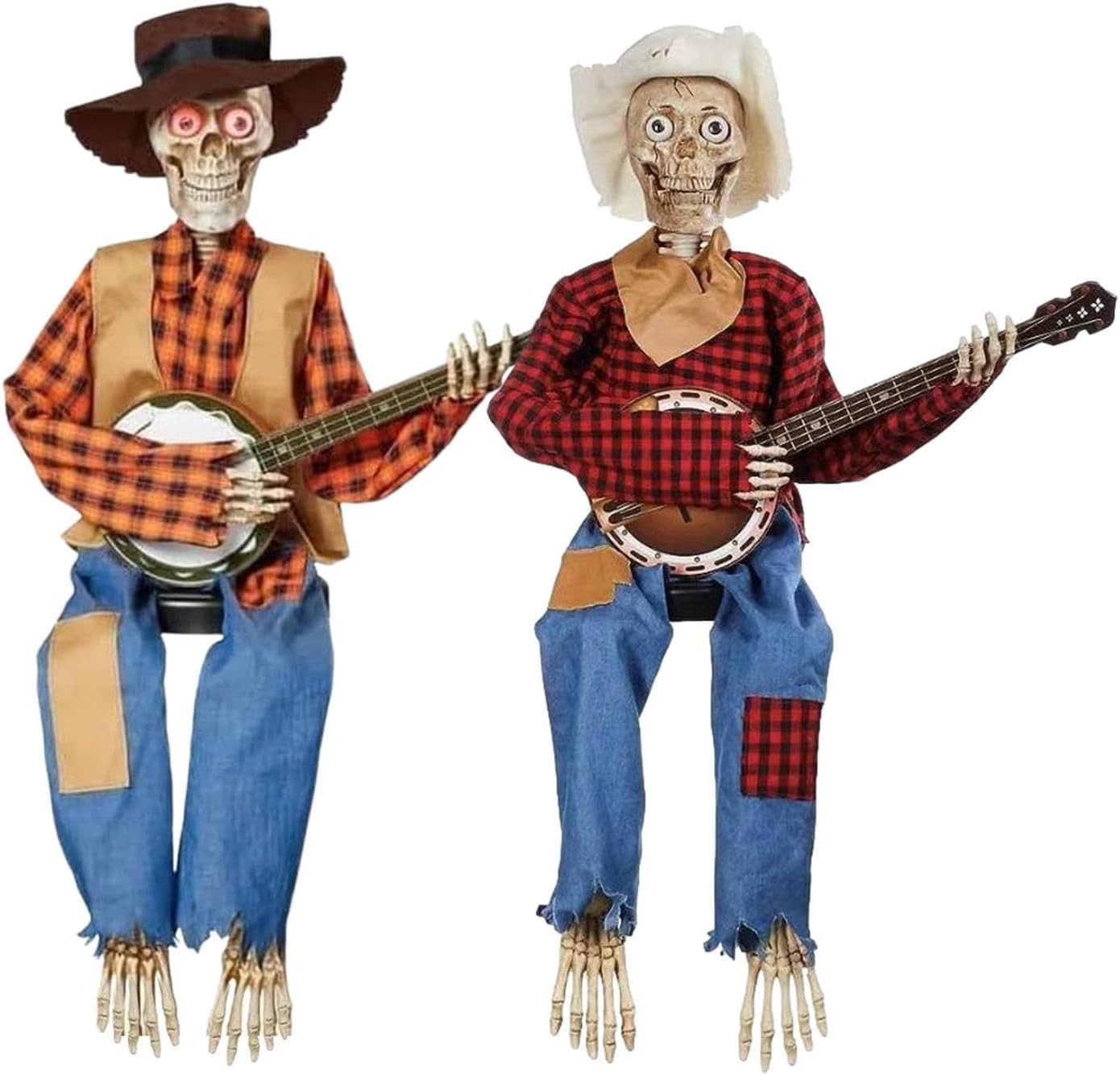 Funny Animated Dueling Banjo Skeletons | Banjo Skeletons Duo, Halloween Animated