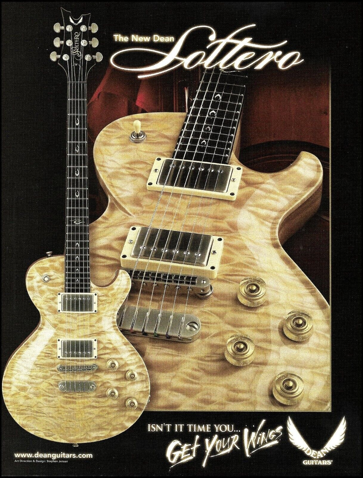 2007 Dean Soltero Series Guitar in Quilted Gold 8 x 11 advertisement ad print