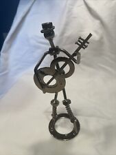 Rare Hand-Made Iron Guitar Player Figure  picture