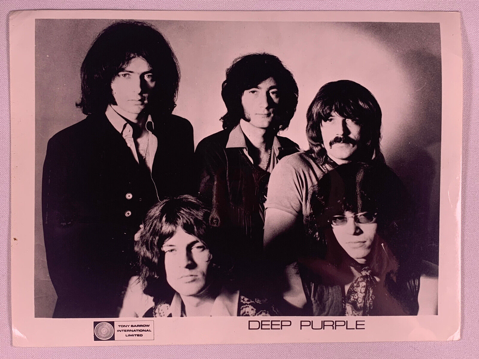 Deep Purple Photograph Vintage Promo Tony Barrow International Ltd Circa 1970