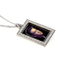 Elvis Presley Photograph Pendant - Hallmarked Silver with Swarovski Crystals picture