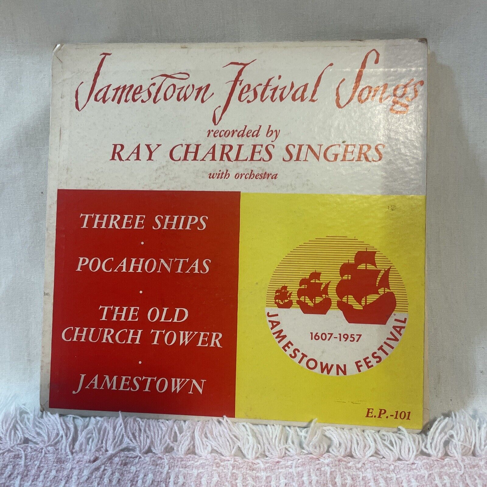 Vintage Ray Charles Singers Jamestown Festival Songs 45RPM Record