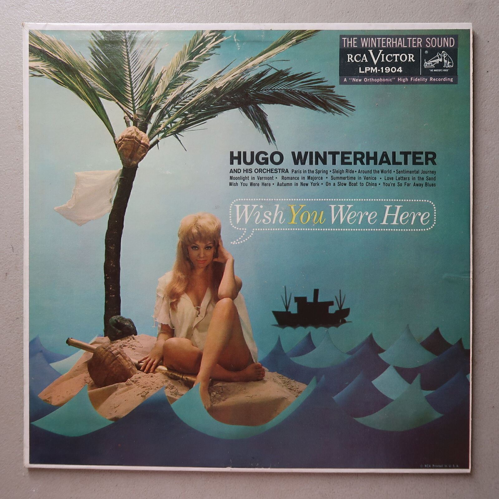 HUGO WINTERHALTER WISH YOU WERE HERE VINYL LP RCA EXC 74