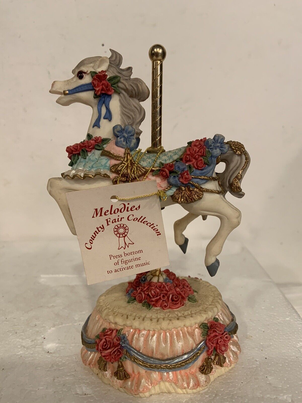 Vntg Carousel Horse Music Box Heritage House County Fair Collection “Yesterday “