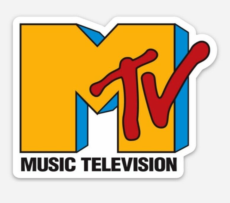 MTV Vinyl HOLOGRAPHIC STICKER - Vintage Music Television Logo 