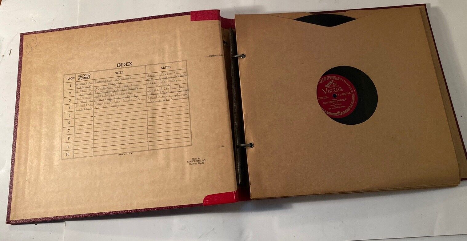 Vintage 1950’s Vinyl 2 Record Albums W/ Approx 20 Records